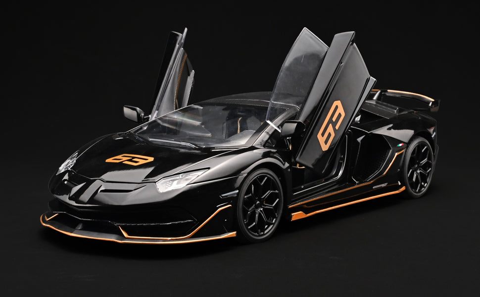 Official Lamborghini Aventador SVJ Special Edition 1:18 Scale Die-Cast Model Car - Black