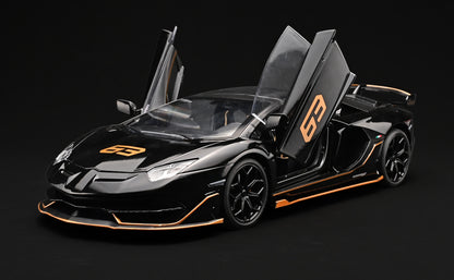 Official Lamborghini Aventador SVJ Special Edition 1:18 Scale Die-Cast Model Car - Black