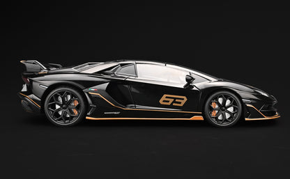 Official Lamborghini Aventador SVJ Special Edition 1:18 Scale Die-Cast Model Car - Black