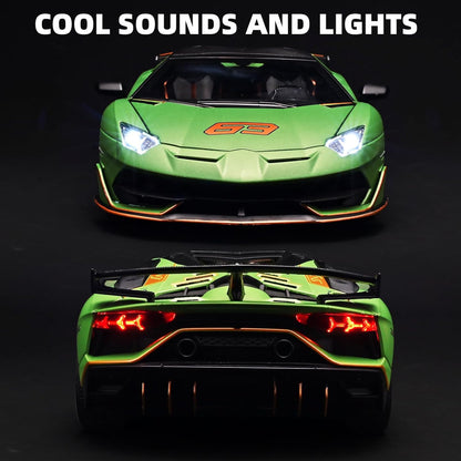 Official Lamborghini Aventador SVJ Special Edition 1:18 Scale Die-Cast Model Car - Green