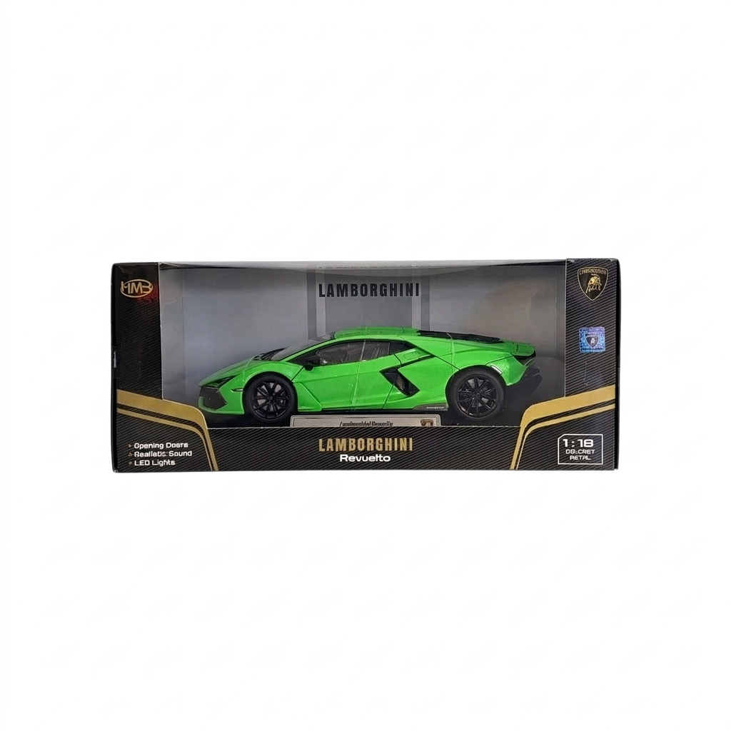 Official Lamborghini Revuelto 1:18 Scale Die-Cast Model Car — Green