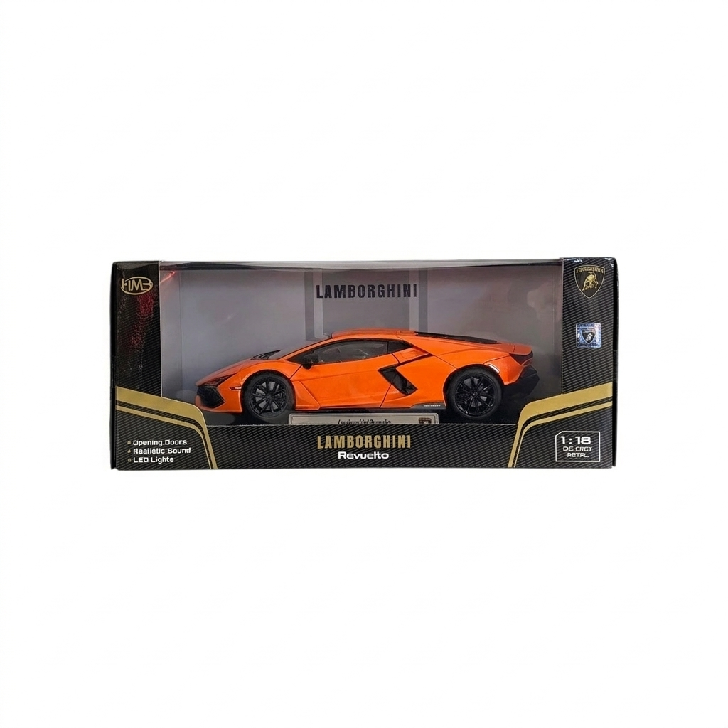 Official Lamborghini Revuelto 1:18 Scale Die-Cast Model Car — Orange