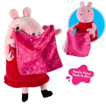 Peppa Pig Animated Peek-A-Boo Peppa – Talking Interactive Plush | Ages 3+