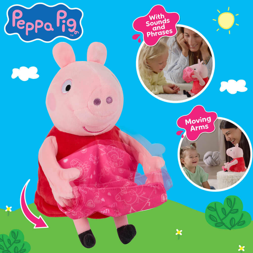 Peppa Pig Animated Peek-A-Boo Peppa – Talking Interactive Plush | Ages 3+