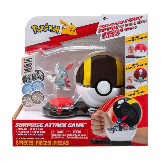 Pokemon Surprise Attack Figure Sneasel + Ultra Ball