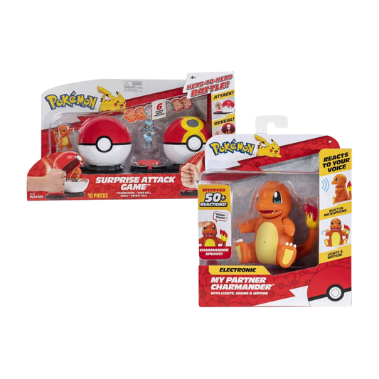 Pokemon Surprise Attack Game & My Partner Charmander Bundle