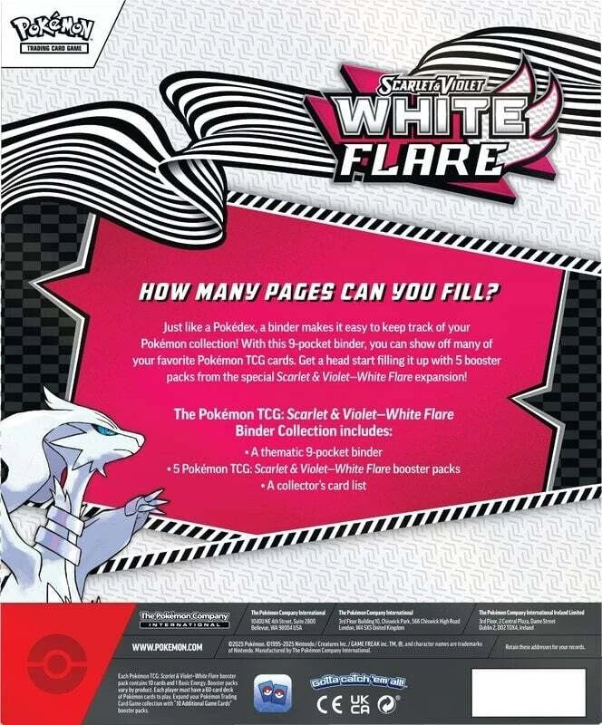 Pokemon TCG Scarlet & Violet 10.5 White Flare Binder Box