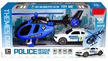 Police Rescue Series Air Police Helicopter & Police Car Set – Light & Sound Toy | Ages 3+