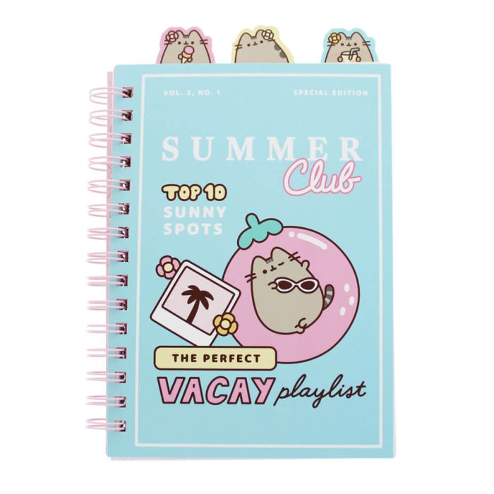 Pusheen Tropical Vacation A4 Project Notebook – School & Study