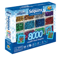 Smart Pixelator Sequin Art Kit – 8000 Piece Creative Craft Set for Kids