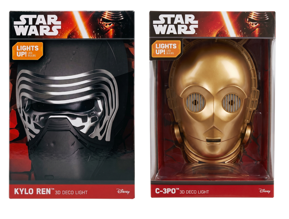 Star Wars 3D Deco Light Bundle | Kylo Ren & C-3PO