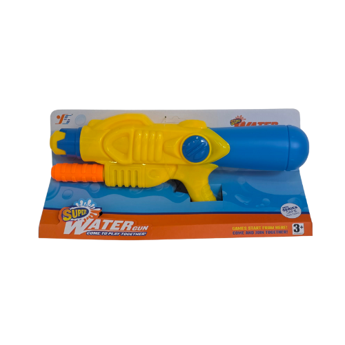 Super Yellow Water Gun Blaster Toy – Large Pump Action Water Shooter for Kids 3+
