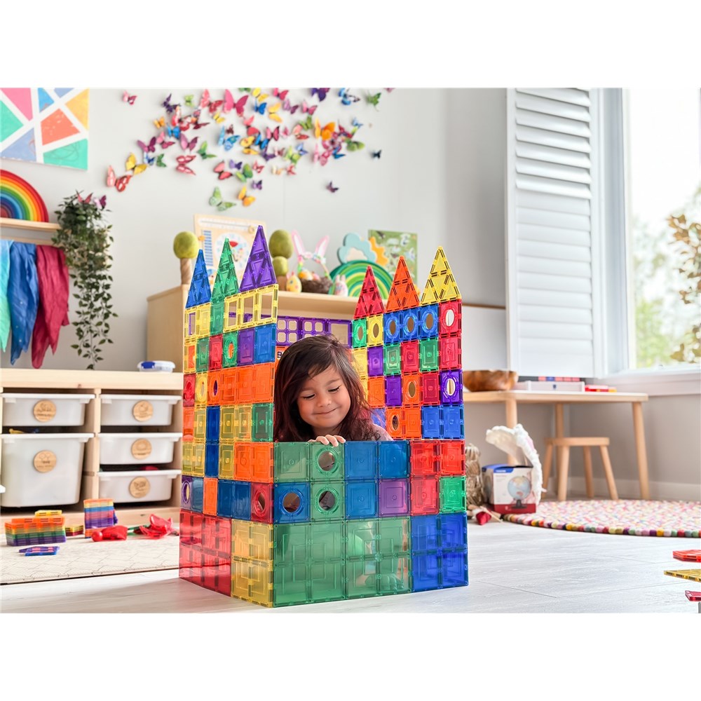 TOMY TileTek Magnetic Tiles 110 Piece Builders Set – STEM Building Toy | Ages 3+