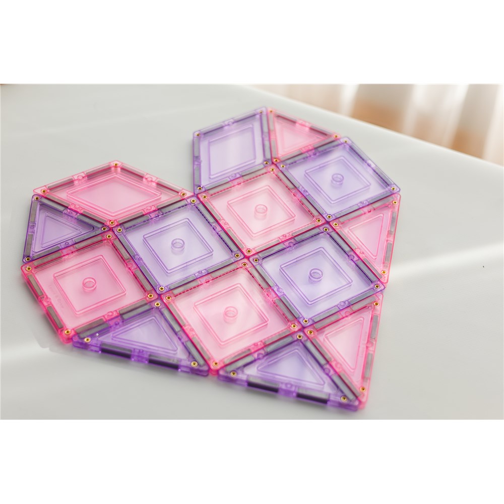 TOMY TileTek Magnetic Tiles 112 Piece Pastel Builders Set – STEM Toy | Ages 3+
