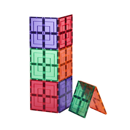 TOMY TileTek Magnetic Tiles 8 Piece Large Square Set – Building Blocks | Ages 3+