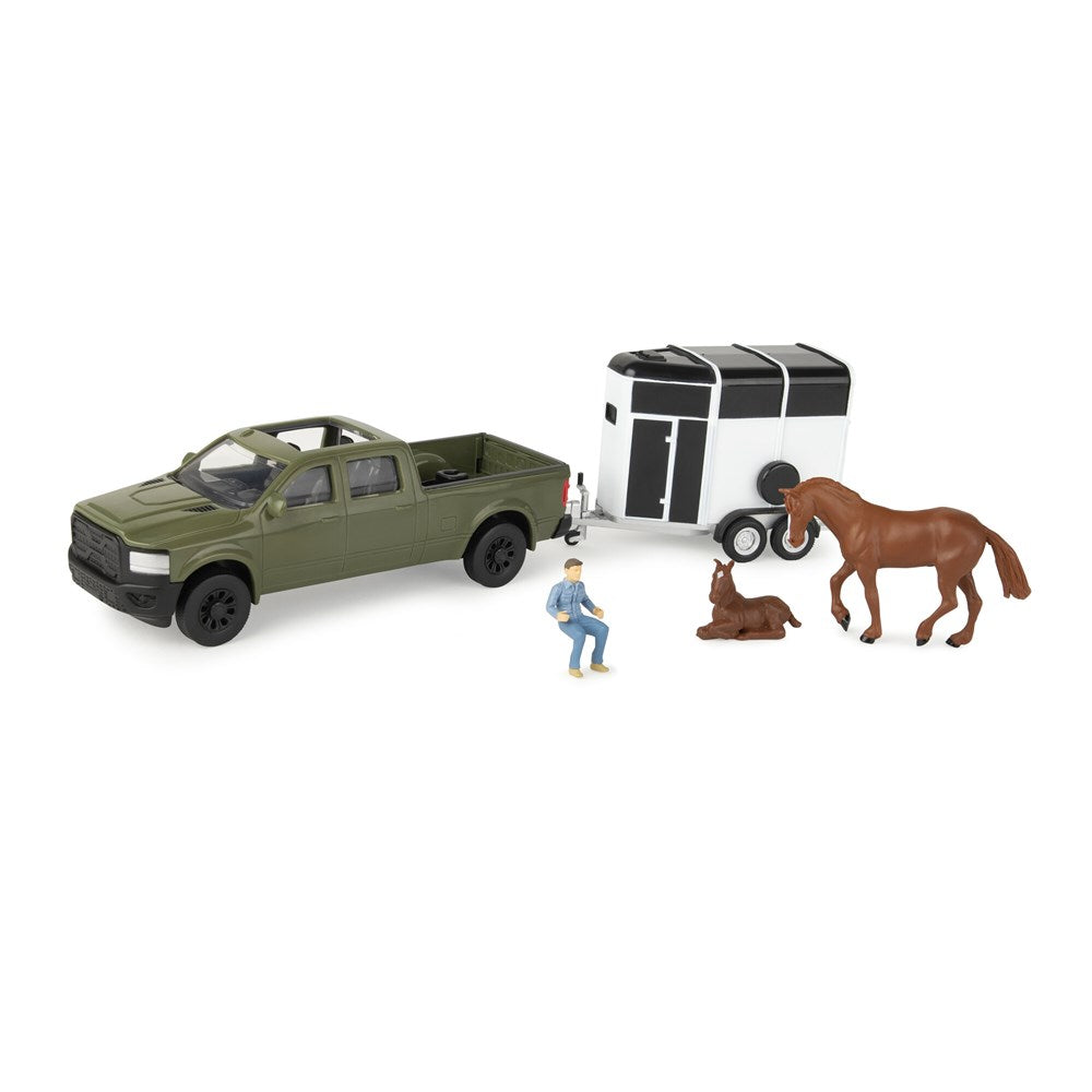 Tomy Horse and Trailer Playset 1:32 – Pickup Truck, Horses & Accessories