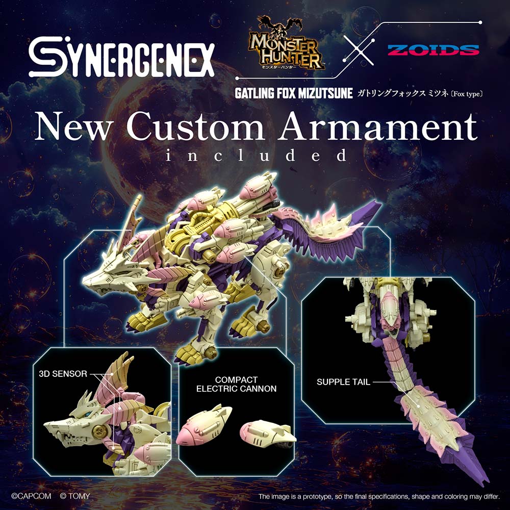 Tomy ZOIDS-X-MONSTER HUNTER GATLING FOX-x-MITSUNE Buildable Model Kit