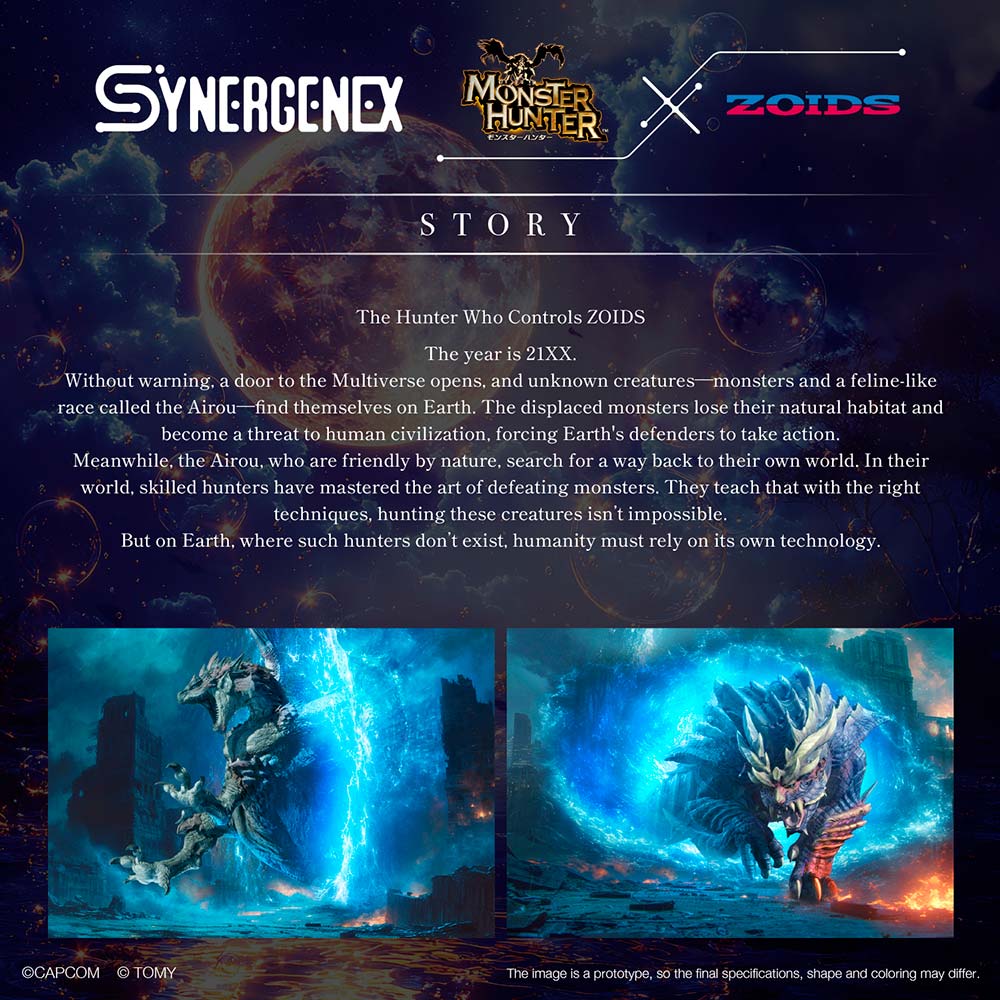 Tomy ZOIDS-X-MONSTER HUNTER GATLING FOX-x-MITSUNE Buildable Model Kit