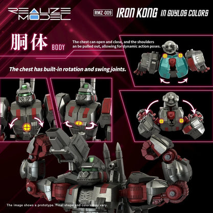 Tomy Zoids Realize Model RMZ-009 Iron Kong in Guylos Colours Buildable Model Kit