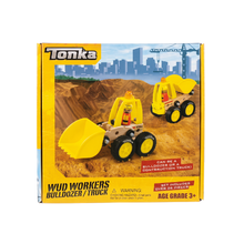 Tonka Wud Workers Bulldozer & Truck Wooden Building Set | Ages 3+