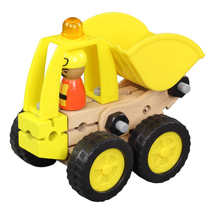 Tonka Wud Workers Bulldozer & Truck Wooden Building Set | Ages 3+