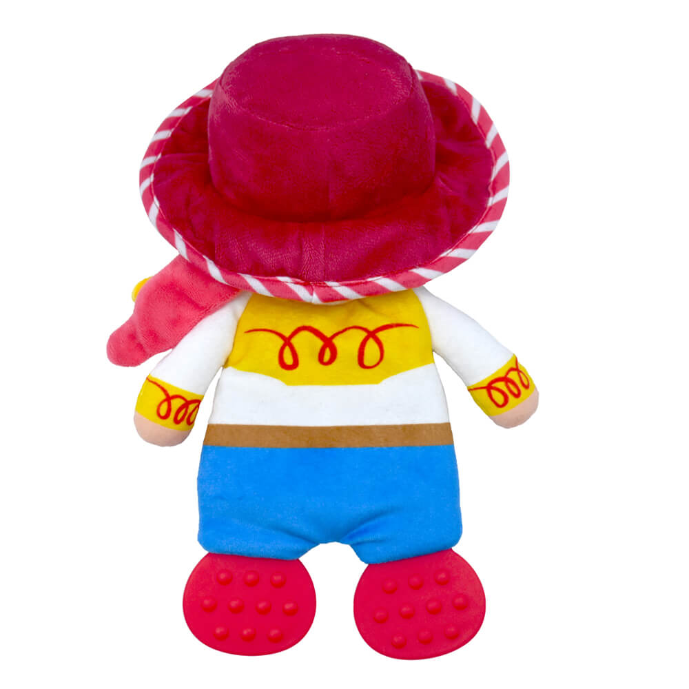 Disney Baby Toy Story Jessie Sensory Blankie — back view of plush body and sensory textures