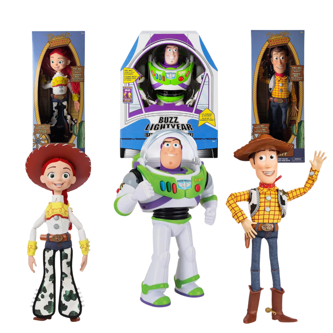 Toy Story Talking Action Figure Toys - Buzz Lightyear, Woody, Jessie