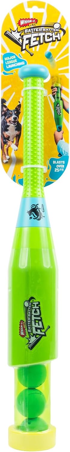 Wham-O Pets Batter Batter Fetch Dog Ball Launcher – Blasts Over 25ft