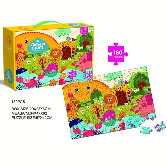 Animals Story Puzzle Games 180 Pieces 3+