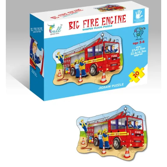 Big Fire Engine Shaped Floor Puzzle Jigsaw Puzzle 20 Pieces