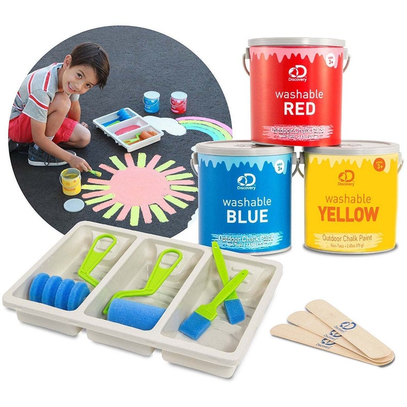 Discovery Outdoor Chalk Paint Playset 11PCS 3+