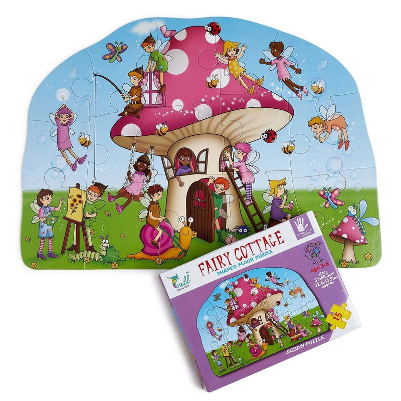 Fairy Cottage Shaped Floor Puzzle Jigsaw Puzzle 15 Pieces 3+