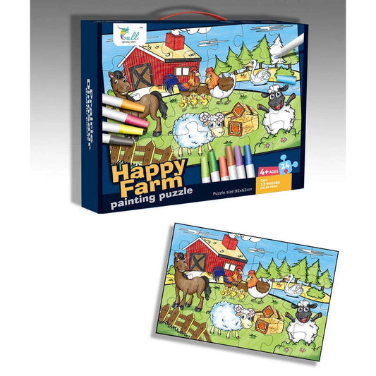 Happy Farm Painting Puzzle 24 Pieces Age 4+