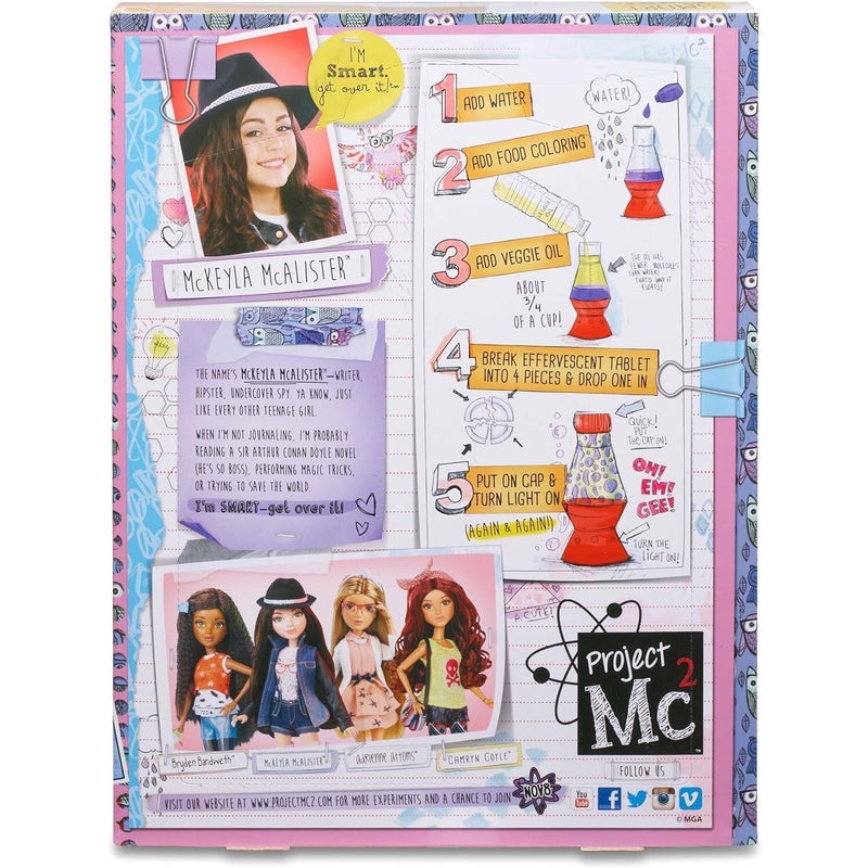 Project MC2 Toy Doll Mckeyla's Lava Light Packaging