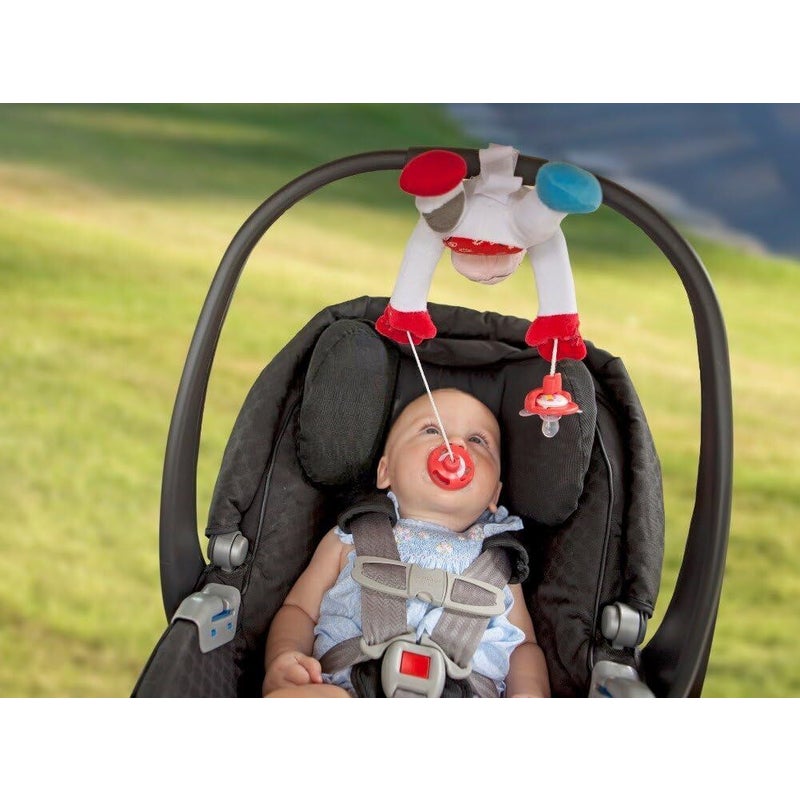 Pullypalz Pacifier Holder Moo Moo Cow Entertaining for Babies 0m+