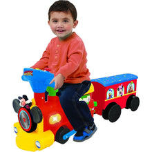 Kiddieland Mickey Mouse Battery-Powered Choo Choo Train Ride on with Caboose