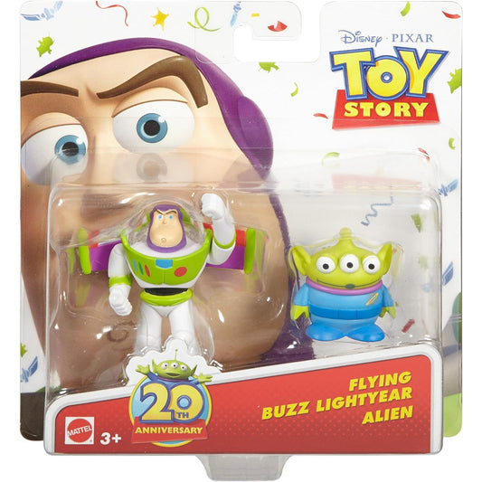 Disney Toy Story Flying Buzz Lightyear and Alien Figurines