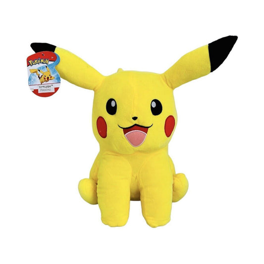 Wicked Cool Toys Pokemon Sitting Plush Pikachu 12"