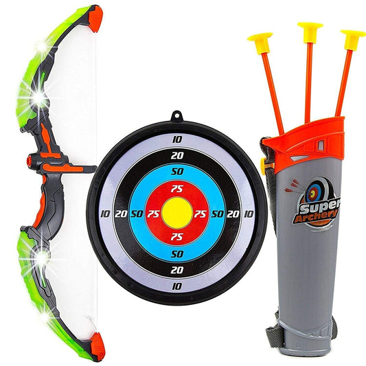 King Sport Children's Archery Bow and Arrow Toy for Kids with Target and Quiver LED Illuminated