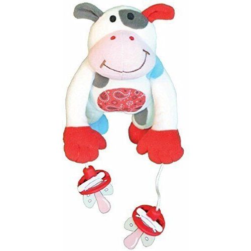 Pullypalz Pacifier Holder Moo Moo Cow Entertaining for Babies 0m+